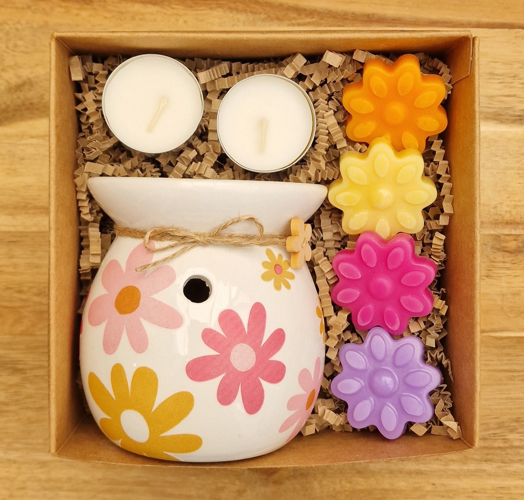 Flower Wax Burner Gift Set