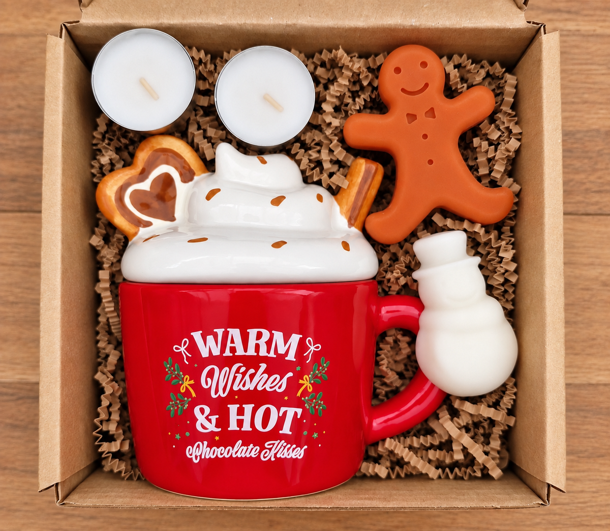 Christmas Wax Burner Gift Set | Hot Chocolate Wax Burner | Christmas Wax Melts